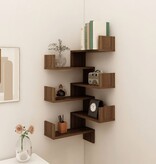 VidaXL Hoekwandschappen 2 st 40x40x50 cm bewerkt hout bruin eikenkleur