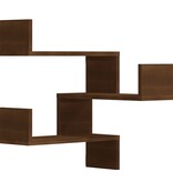 VidaXL Hoekwandschappen 2 st 40x40x50 cm bewerkt hout bruin eikenkleur