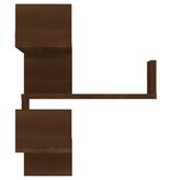VidaXL Hoekwandschappen 2 st 40x40x50 cm bewerkt hout bruin eikenkleur