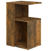 VidaXL Bijzettafel 36x30x56 cm bewerkt hout gerookt eikenkleurig