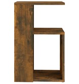 VidaXL Bijzettafel 36x30x56 cm bewerkt hout gerookt eikenkleurig