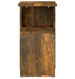VidaXL Bijzettafel 36x30x56 cm bewerkt hout gerookt eikenkleurig