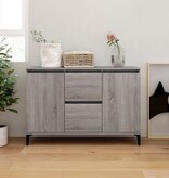 VidaXL Dressoir 104x35x70 cm bewerkt hout grijs sonoma eikenkleurig
