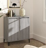 VidaXL Dressoir 60x35x70 cm bewerkt hout grijs sonoma eikenkleurig