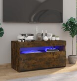 VidaXL Tv-meubel met LED-verlichting 75x35x40 cm gerookt eikenkleurig