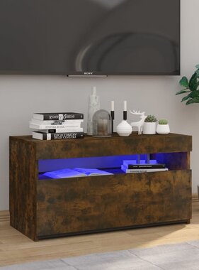 VidaXL Tv-meubel met LED-verlichting 75x35x40 cm gerookt eikenkleurig