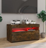 VidaXL Tv-meubel met LED-verlichting 75x35x40 cm gerookt eikenkleurig