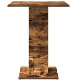 VidaXL Bistrotafel 60x60x75 cm bewerkt hout gerookt eikenkleurig