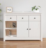 VidaXL Dressoir 100x35x74 cm massief grenenhout wit