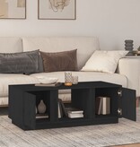 VidaXL Salontafel 110x50x40 cm massief grenenhout zwart