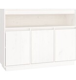 VidaXL Dressoir 104,5x34x80 cm massief grenenhout wit