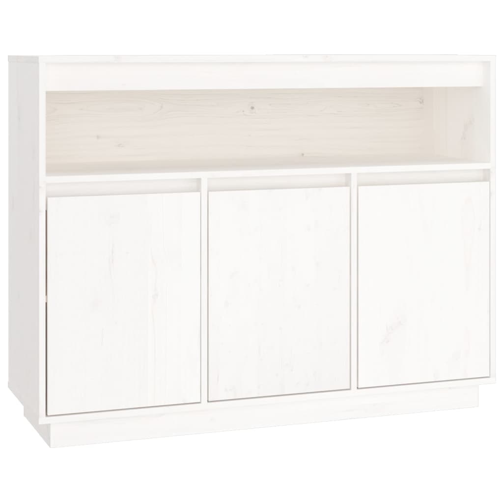 VidaXL Dressoir 104,5x34x80 cm massief grenenhout wit