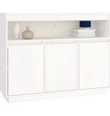 VidaXL Dressoir 104,5x34x80 cm massief grenenhout wit