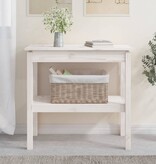 VidaXL Wandtafel 80x40x75 cm massief grenenhout wit