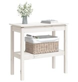 VidaXL Wandtafel 80x40x75 cm massief grenenhout wit