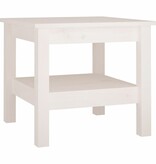 VidaXL Salontafel 45x45x40 cm massief grenenhout wit
