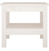 VidaXL Salontafel 45x45x40 cm massief grenenhout wit