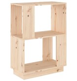 VidaXL Boekenkast/kamerscherm 51x25x70 cm massief grenenhout