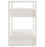 VidaXL Boekenkast/kamerscherm 60x35x57 cm massief grenenhout wit