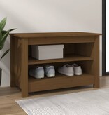 VidaXL Schoenenkast 70x38x45,5 cm massief grenenhout honingbruin