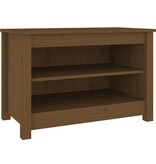 VidaXL Schoenenkast 70x38x45,5 cm massief grenenhout honingbruin