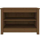 VidaXL Schoenenkast 70x38x45,5 cm massief grenenhout honingbruin