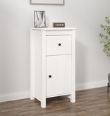 VidaXL Dressoir 40x35x80 cm massief grenenhout wit