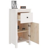 VidaXL Dressoir 40x35x80 cm massief grenenhout wit