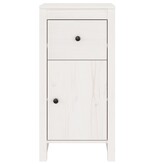 VidaXL Dressoir 40x35x80 cm massief grenenhout wit