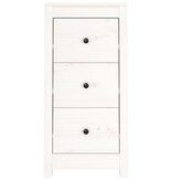 VidaXL Dressoirs 2 st 40x35x80 cm massief grenenhout wit