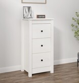 VidaXL Dressoir 40x35x80 cm massief grenenhout wit