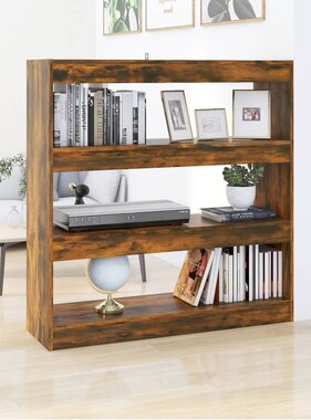 VidaXL Boekenkast/kamerscherm 100x30x103 cm gerookt eikenkleur