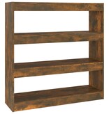 VidaXL Boekenkast/kamerscherm 100x30x103 cm gerookt eikenkleur