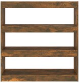 VidaXL Boekenkast/kamerscherm 100x30x103 cm gerookt eikenkleur