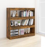 VidaXL Boekenkast/kamerscherm 100x30x103 cm gerookt eikenkleur