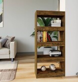 VidaXL Boekenkast/kamerscherm 60x30x135 cm bewerkt hout gerookt eiken