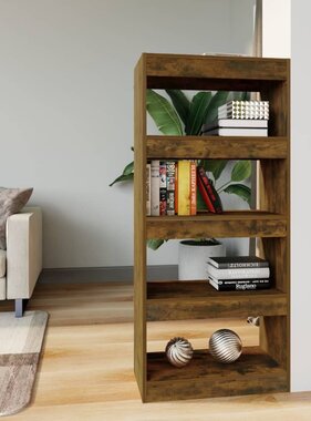 VidaXL Boekenkast/kamerscherm 60x30x135 cm bewerkt hout gerookt eiken