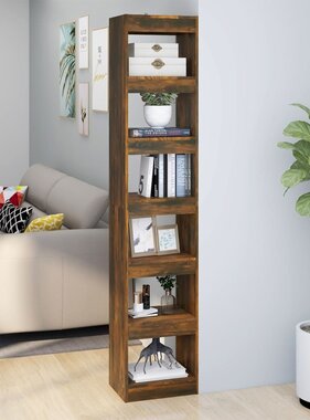 VidaXL Boekenkast/kamerscherm 40x30x198 cm gerookt eikenkleurig
