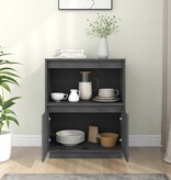 VidaXL Dressoir 60x34x75 cm massief grenenhout grijs