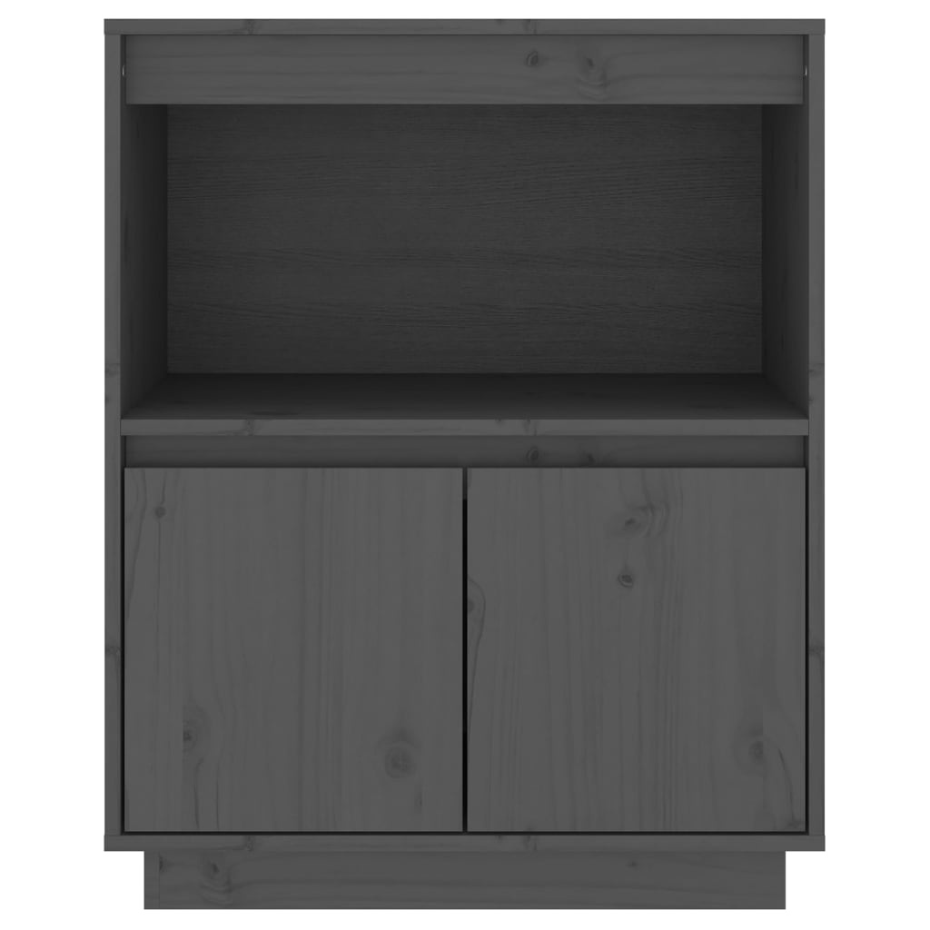 VidaXL Dressoir 60x34x75 cm massief grenenhout grijs