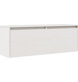 VidaXL Wandkast 100x30x35 cm massief grenenhout wit