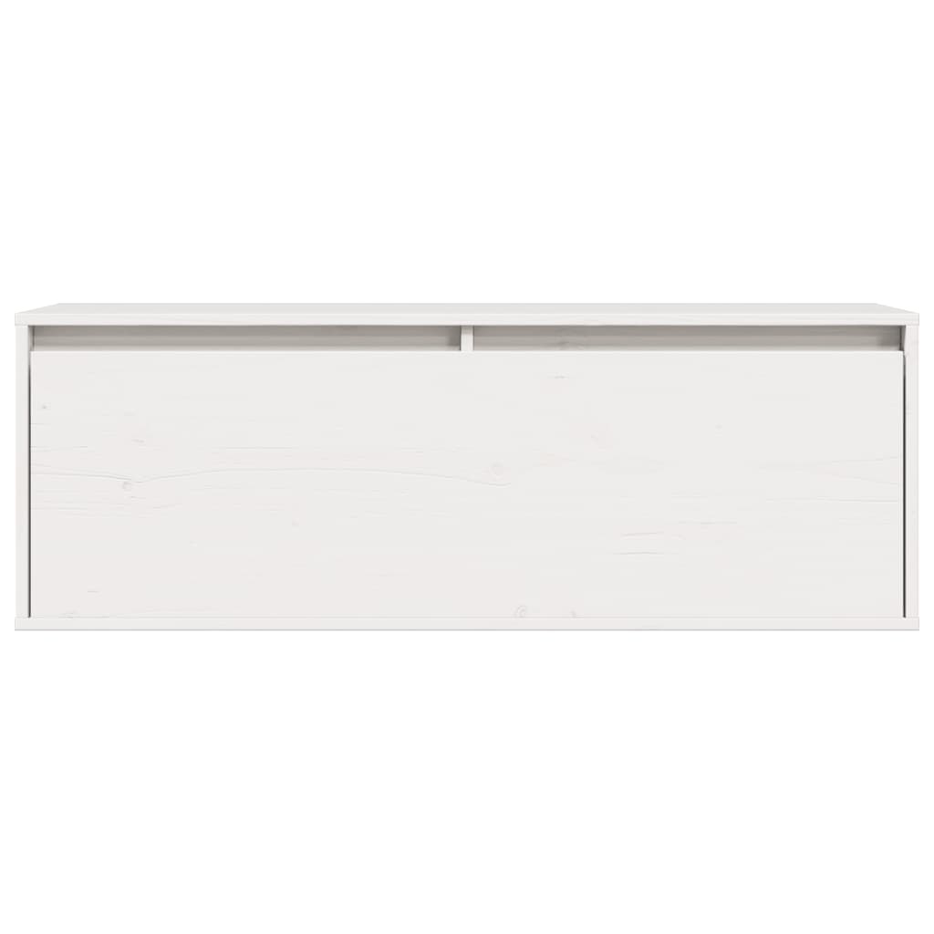 VidaXL Wandkast 100x30x35 cm massief grenenhout wit