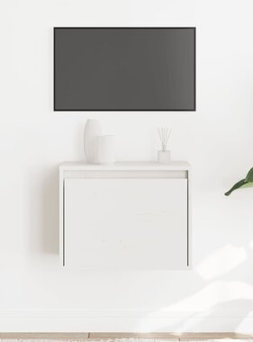 VidaXL Wandkast 45x30x35 cm massief grenenhout wit