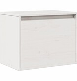 VidaXL Wandkast 45x30x35 cm massief grenenhout wit