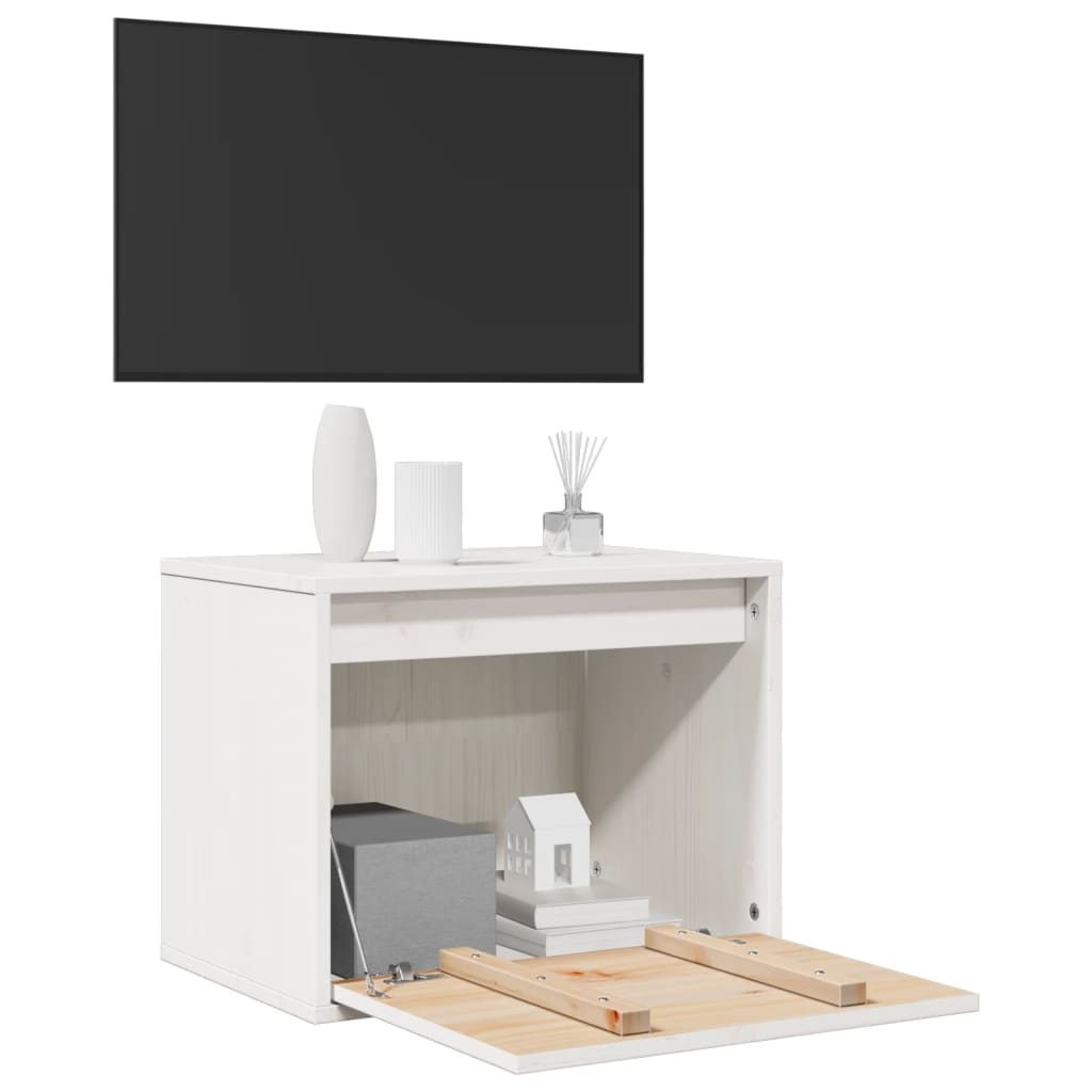 VidaXL Wandkast 45x30x35 cm massief grenenhout wit