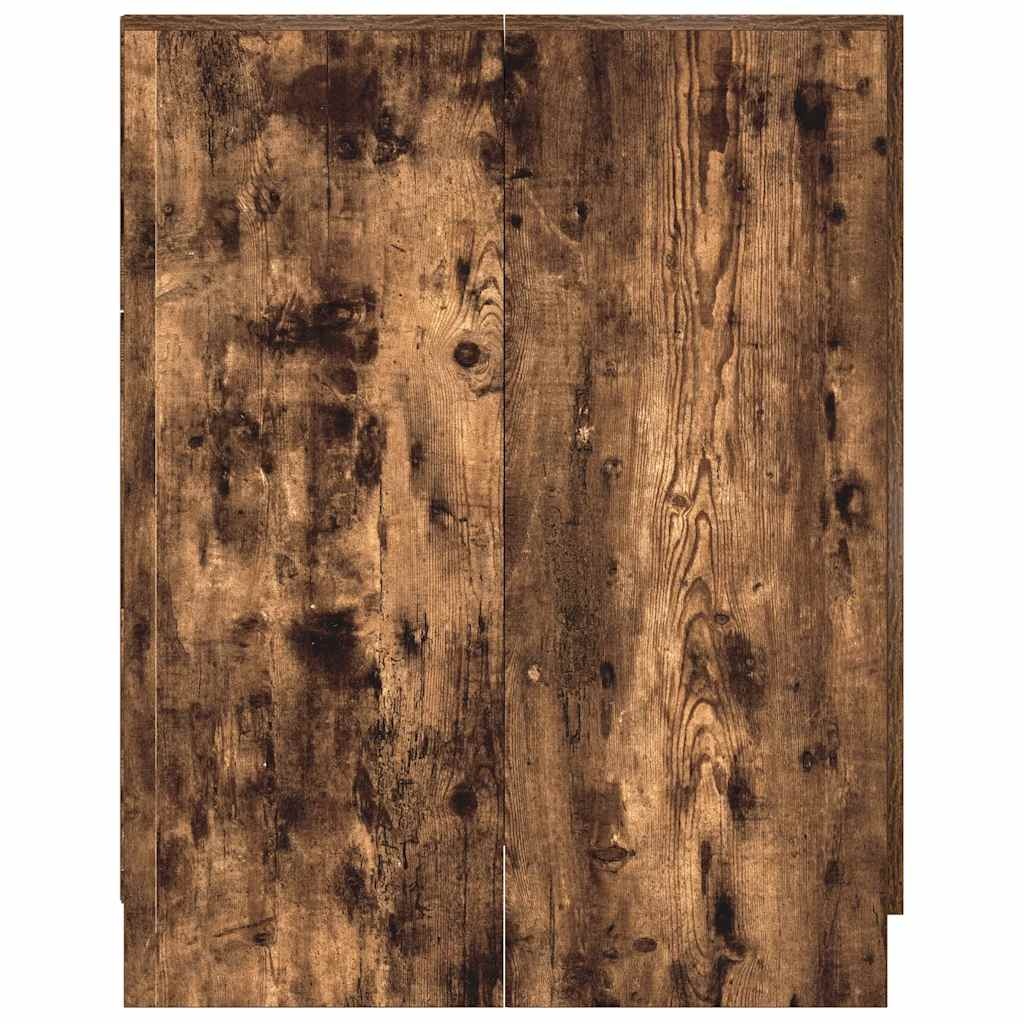 VidaXL Wasmachinekast 71x71,5x91,5 cm gerookt eikenkleurig