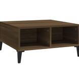 VidaXL Salontafel 60x60x30 cm spaanplaat bruin eikenkleur