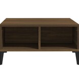 VidaXL Salontafel 60x60x30 cm spaanplaat bruin eikenkleur