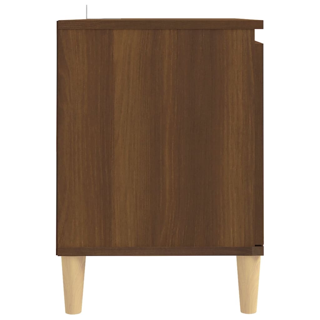 VidaXL Tv-meubel met houten poten 103,5x35x50 cm bruin eikenkleur