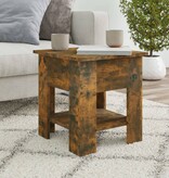 VidaXL Salontafel 40x40x42 cm bewerkt hout gerookt eikenkleurig
